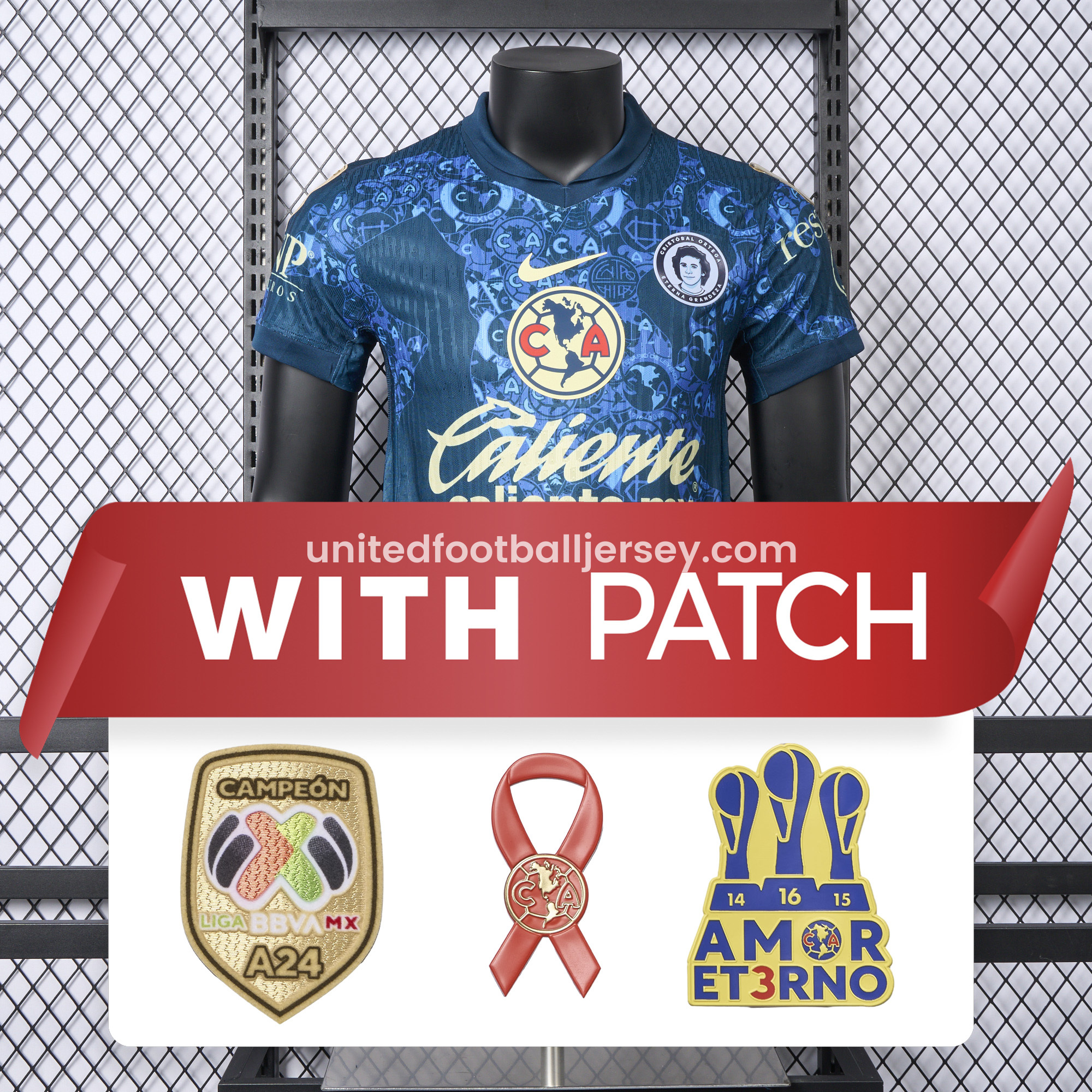 unitedfutballjersey-【New Patches】Club América 24-25 Away Jersey - Player Version
