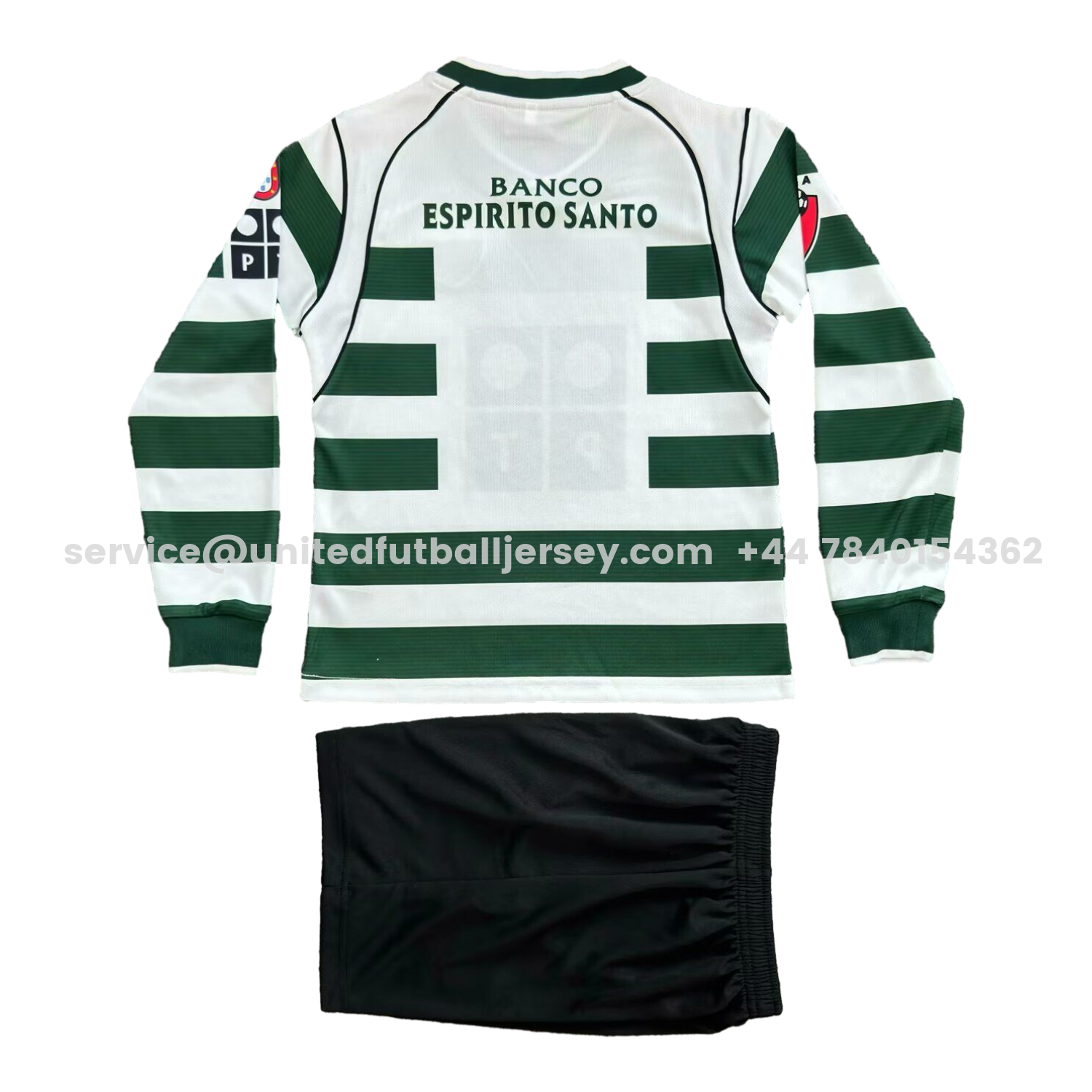 unitedfutballjersey-Retro Sporting CP 2002-03 Home Long Sleeves Kids Kit