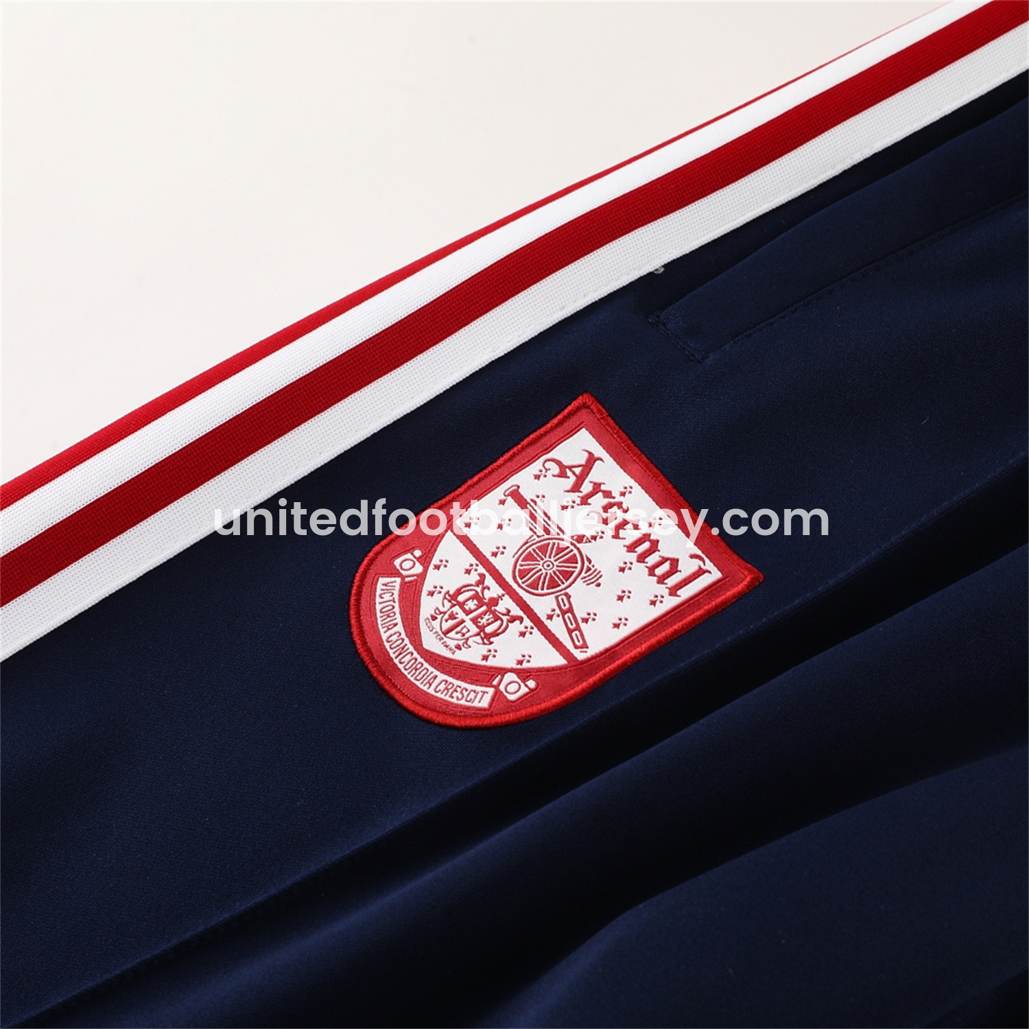 unitedfutballjersey-Arsenal 24-25 Throwback Jacket Training Tracksuit - Red Jackets & Blue Pants