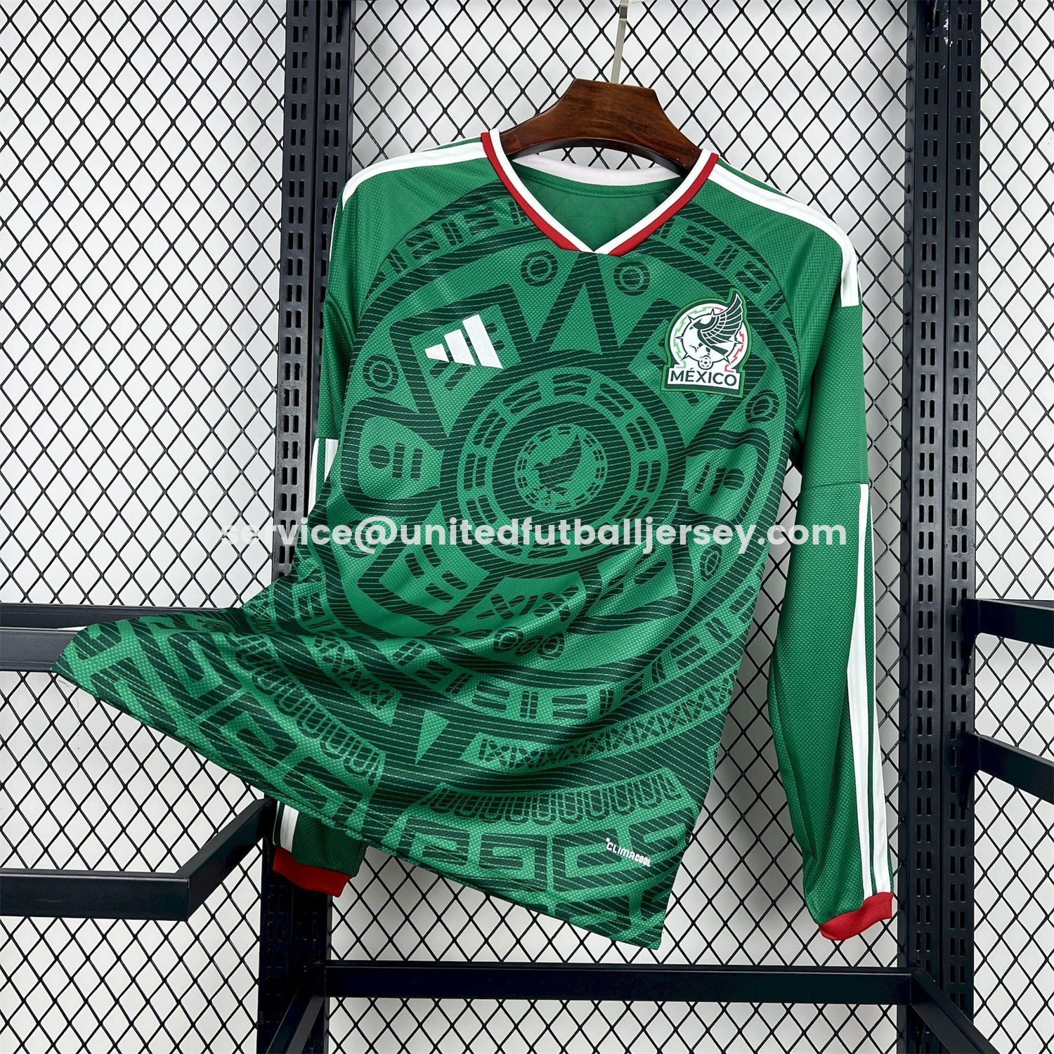 unitedfutballjersey-Mexico 2026 Home Long Sleeves Jersey - Fans Version
