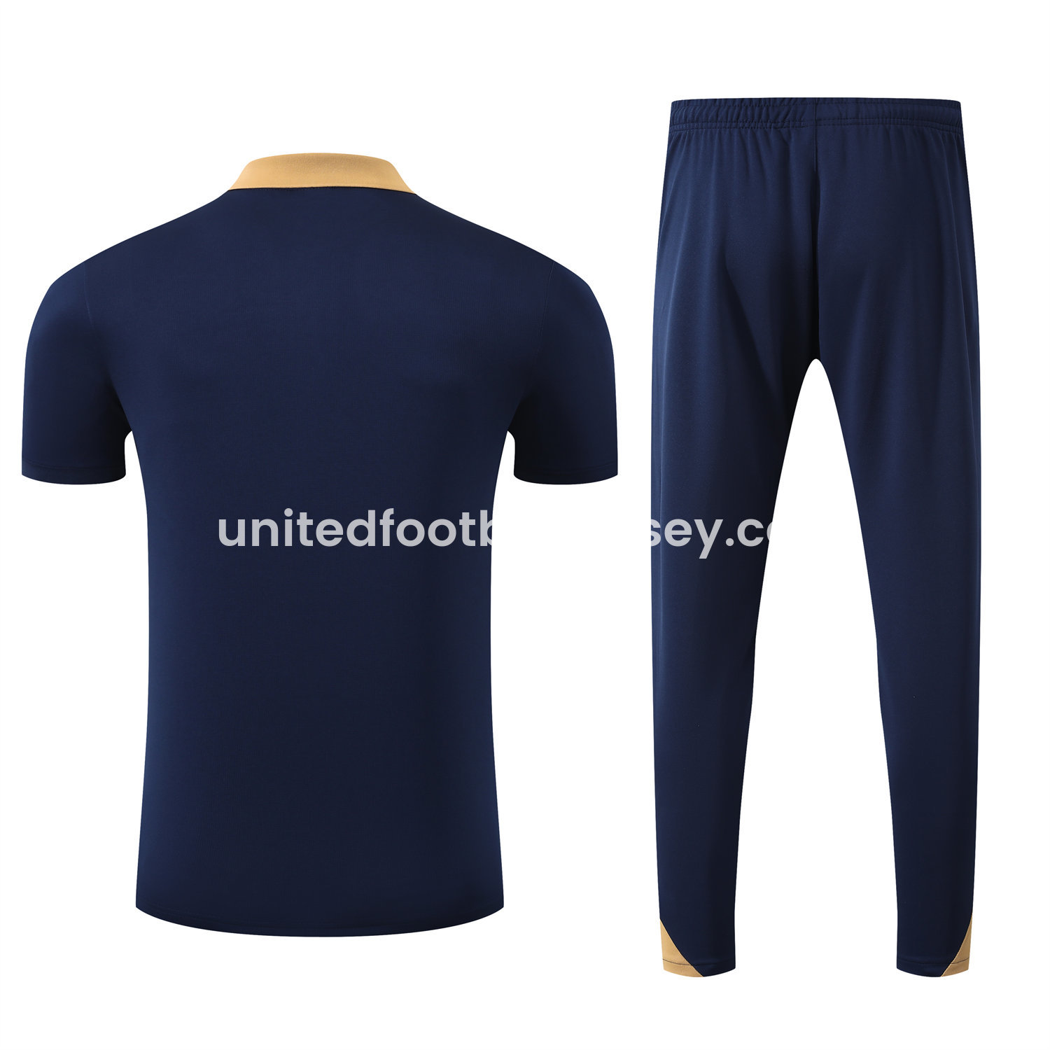 unitedfutballjersey-Pumas UNAM 25-26 POLO Short-Sleeve Training Set - Deep Blue Top and Pants