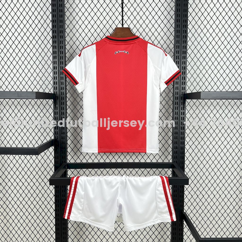 unitedfutballjersey-Ajax 25-26 Home Kids Kit