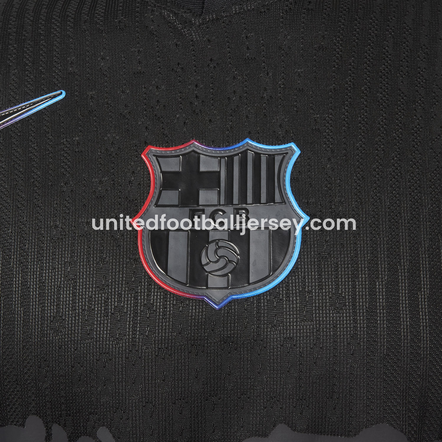 unitedfutballjersey-【New】Barcelona x Travis Scott 24-25 Away Pure Black Jersey - Player Version