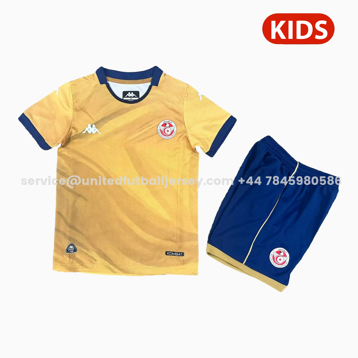 unitedfutballjersey-Tunisia 2026 Third Yellow Kids Kit