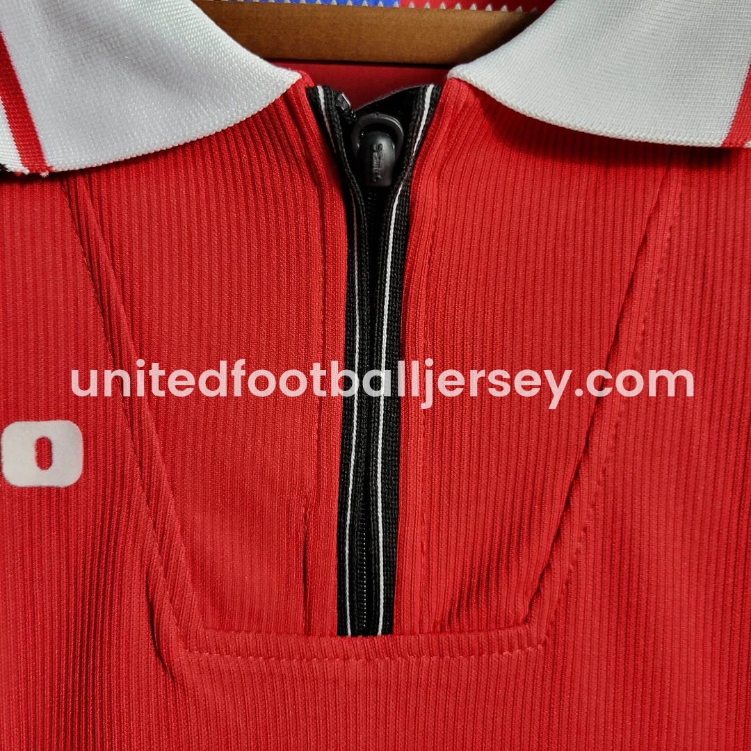 unitedfutballjersey-Retro Manchester United 98-99 Home Long Sleeve Jersey