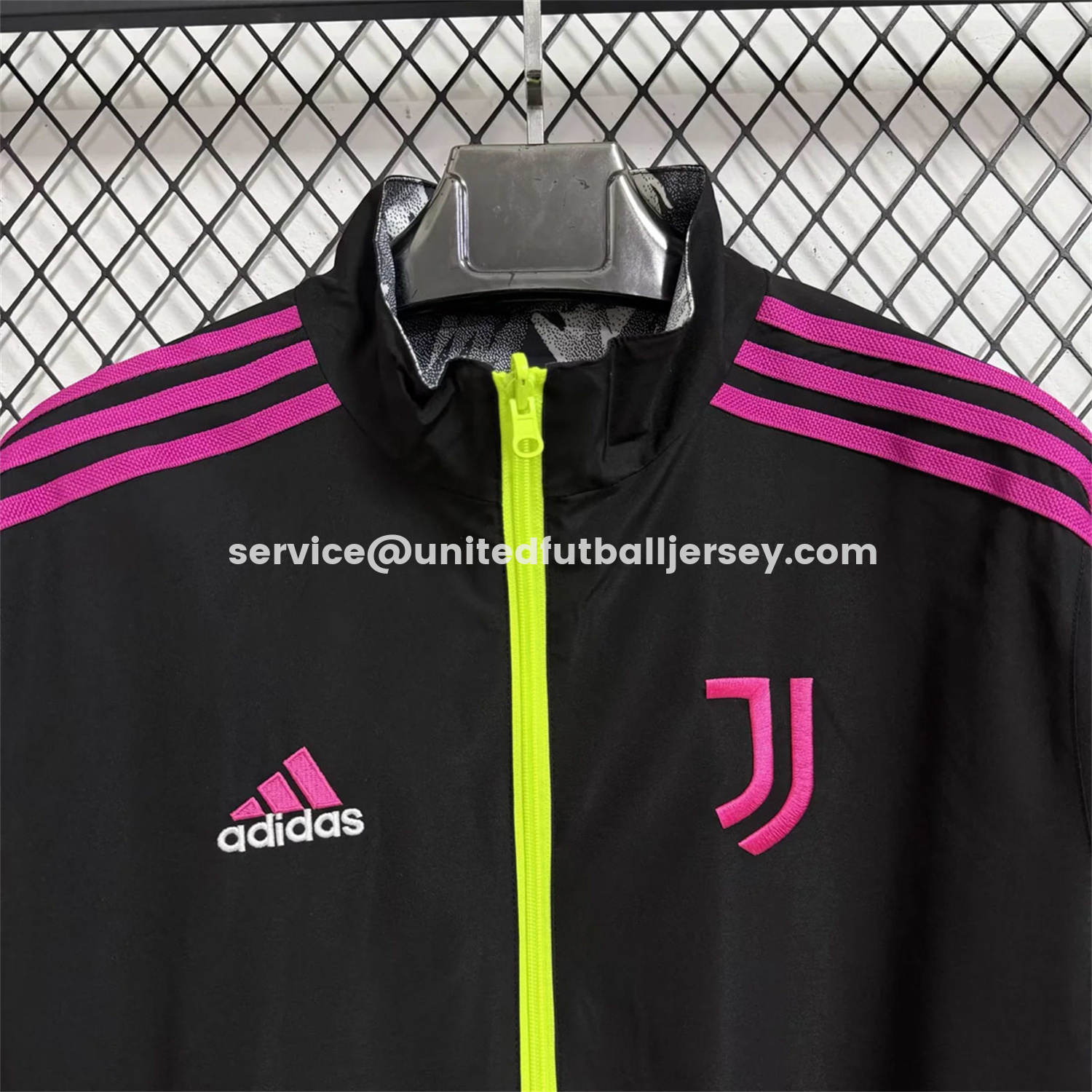 unitedfutballjersey-Juventus 25-26 Double Sided Reversible Windbreaker - Black & Grey