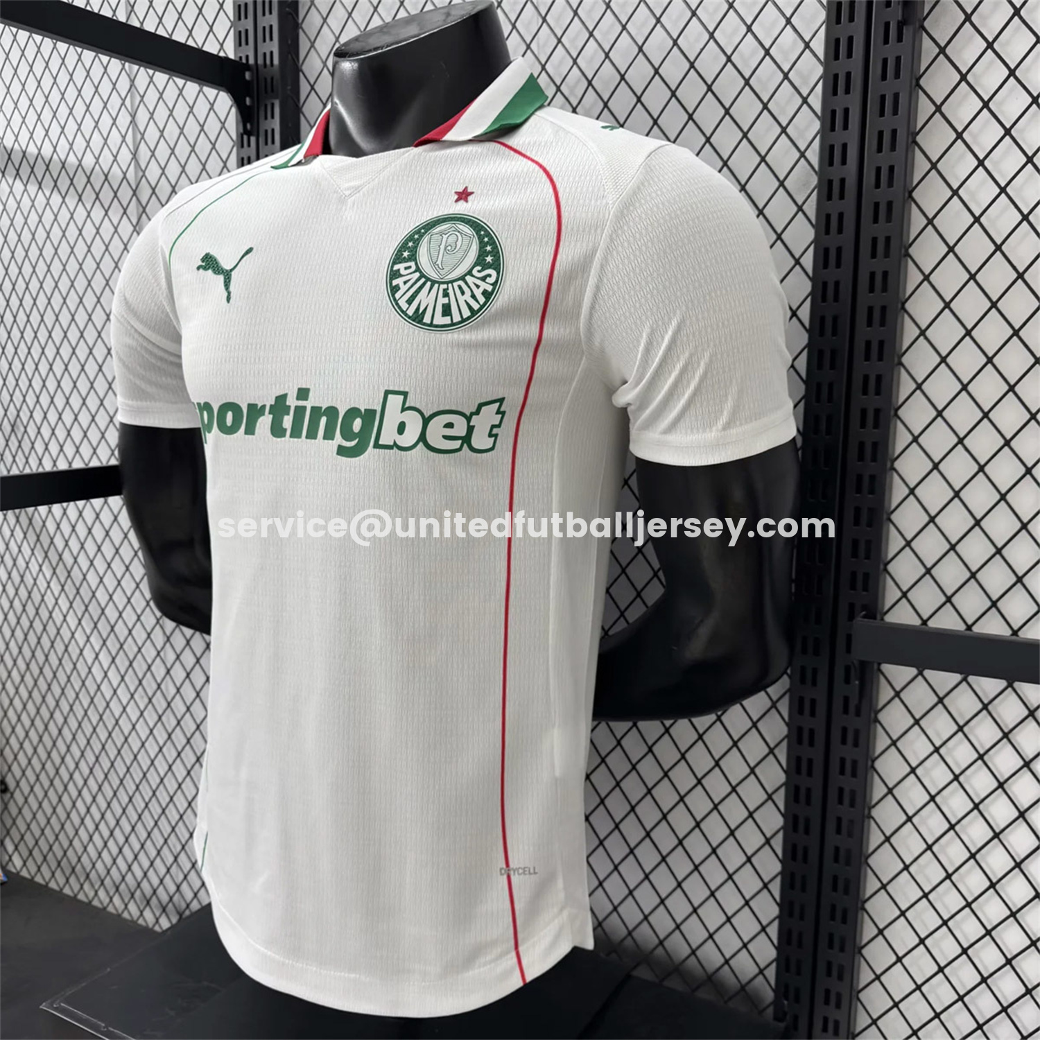 unitedfutballjersey-Palmeiras 26-27 Away White Jersey - Player Version
