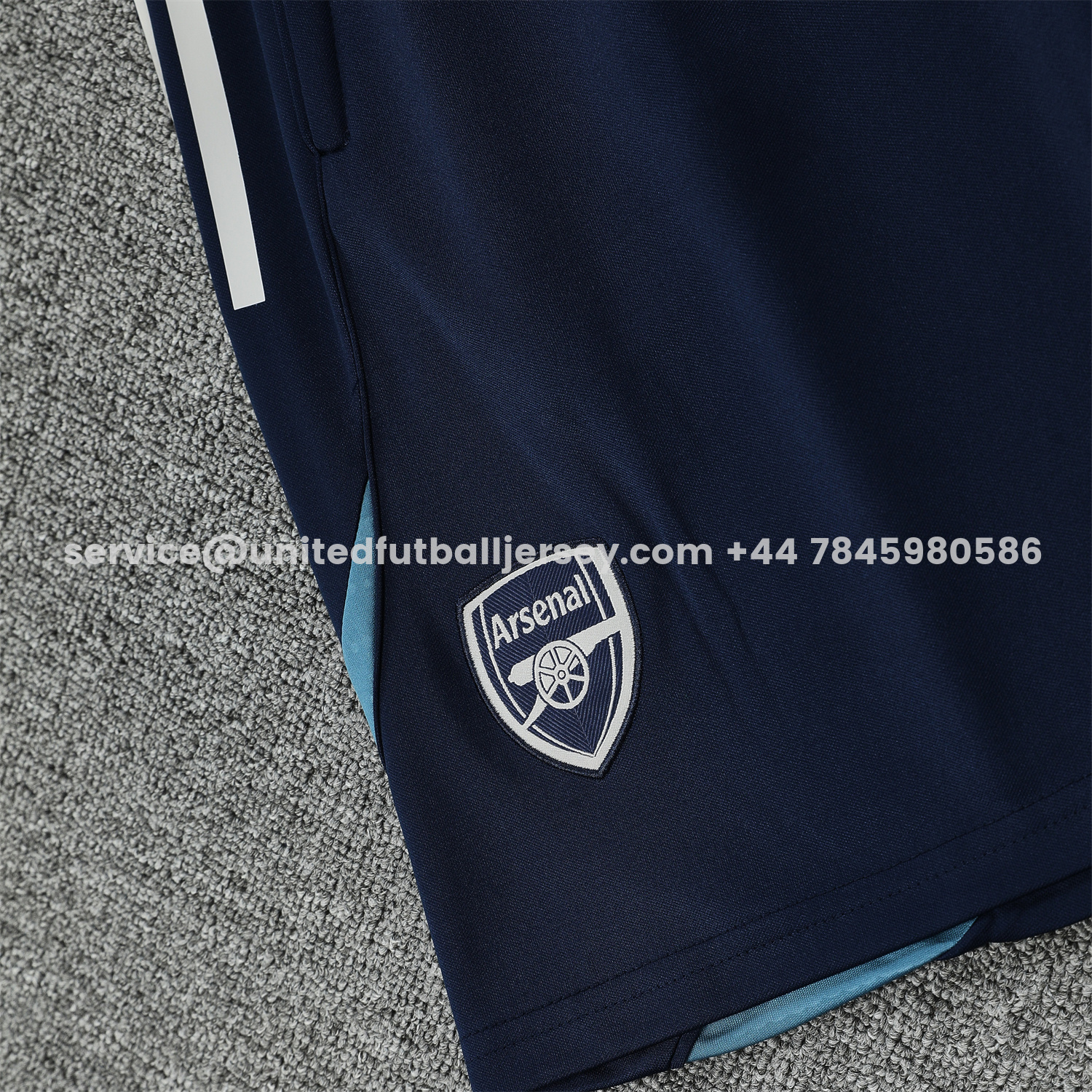 unitedfutballjersey-Arsenal 25-26 Short-Sleeve Training Set - Deep Blue Top & Shorts