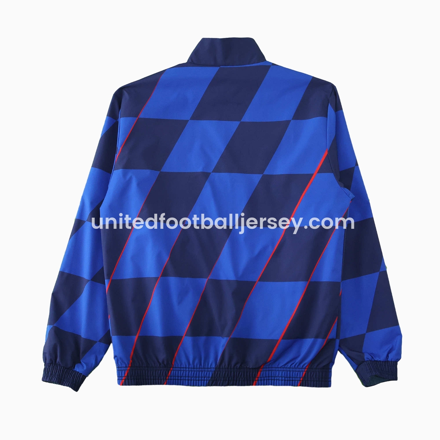 unitedfutballjersey-Croatia 24-25 Away Style Double Sided Reversible Windbreaker - Blue