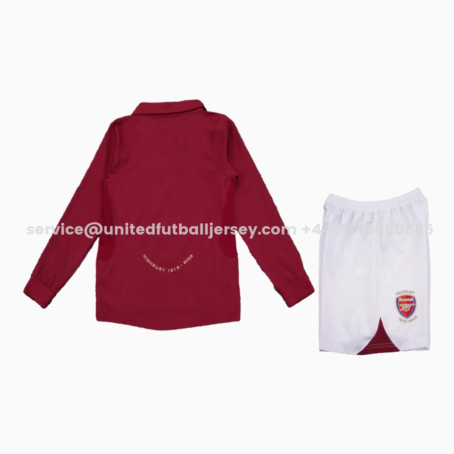 unitedfutballjersey-Retro Arsenal 2005-06 Home Long Sleeves Kids Kit