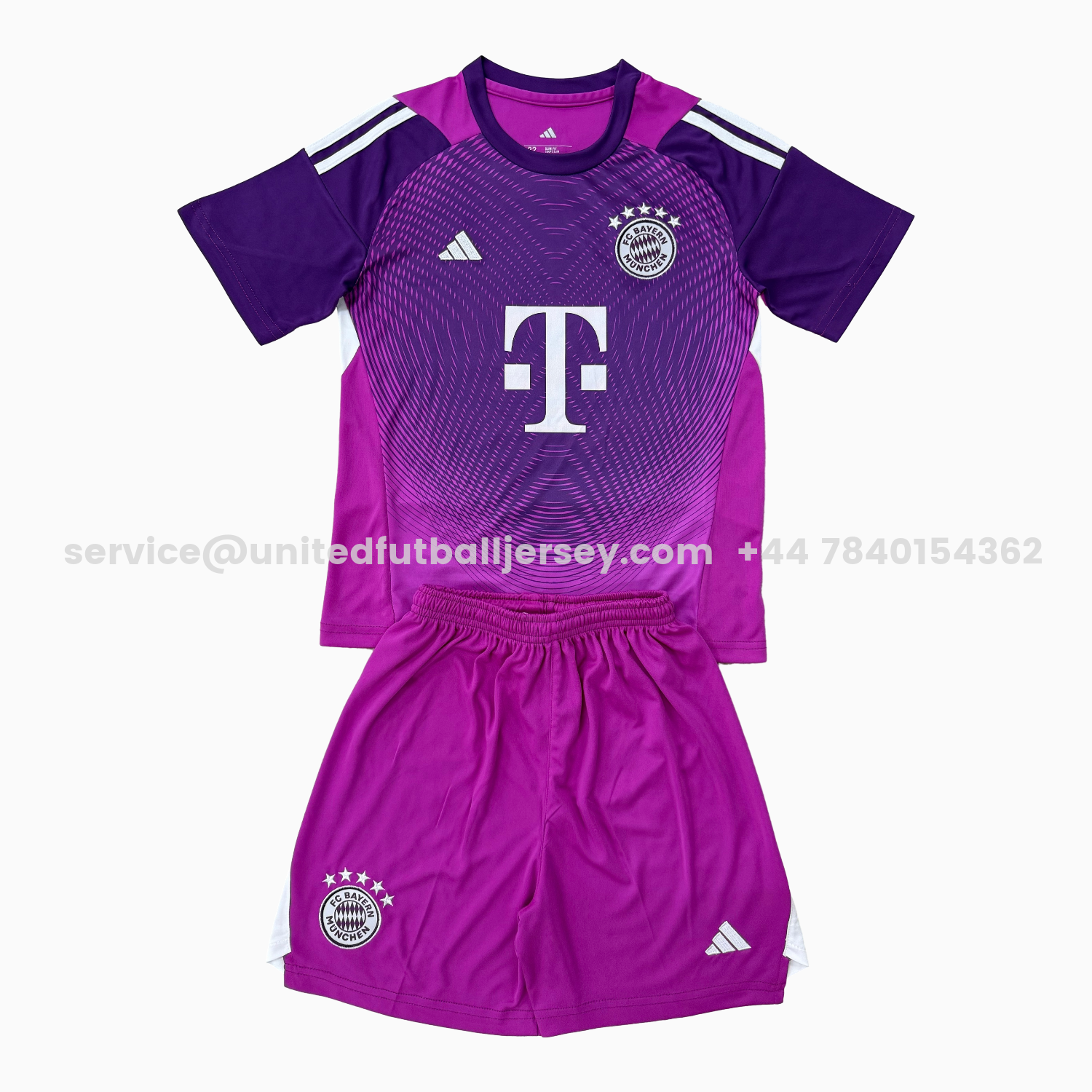 unitedfutballjersey-Bayern Munich 25-26 Pueple Goalkeeper Men's Adult Jersey Set - Fans Version