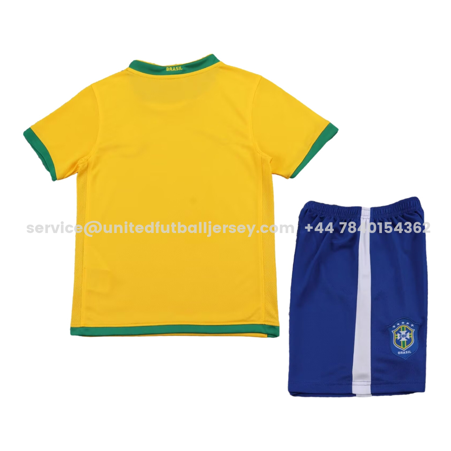 unitedfutballjersey-Retro Brazil 2006 Home Kids Kit