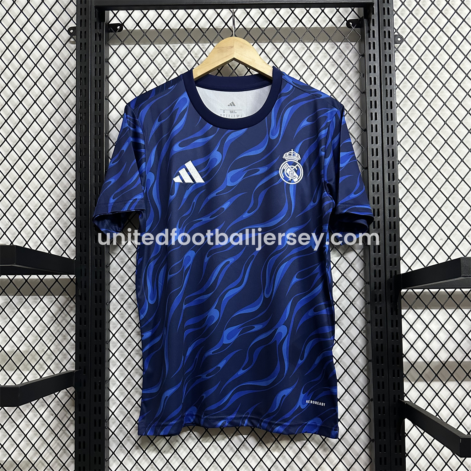 unitedfutballjersey-Real Madrid 24-25 Blue Black Ripple Special Edition Jersey - Fans Version