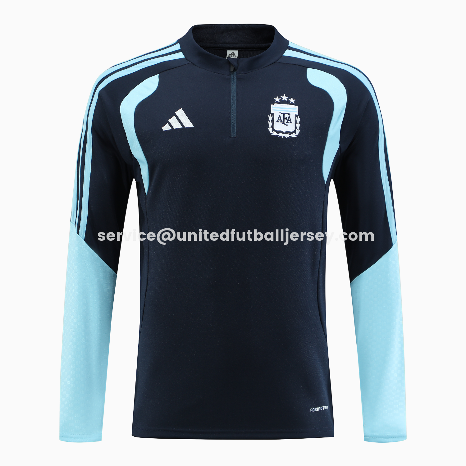 unitedfutballjersey-Argentina 2026 Long Sleeve Training Set - Blue Black Top & Pants