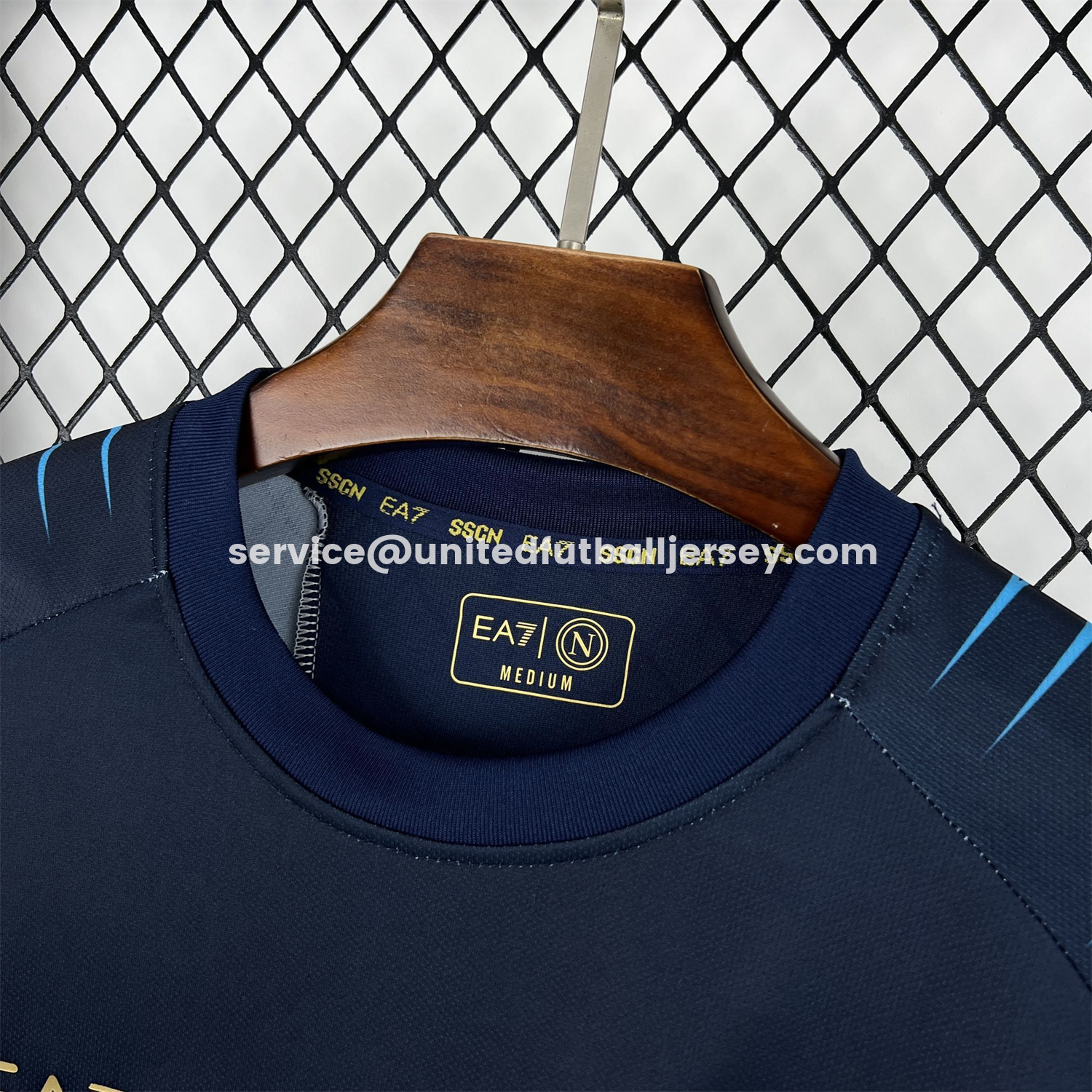 unitedfutballjersey-Napoli 25-26 CocaCola Dark Blue Special Long Sleeves Jersey - Fans Version