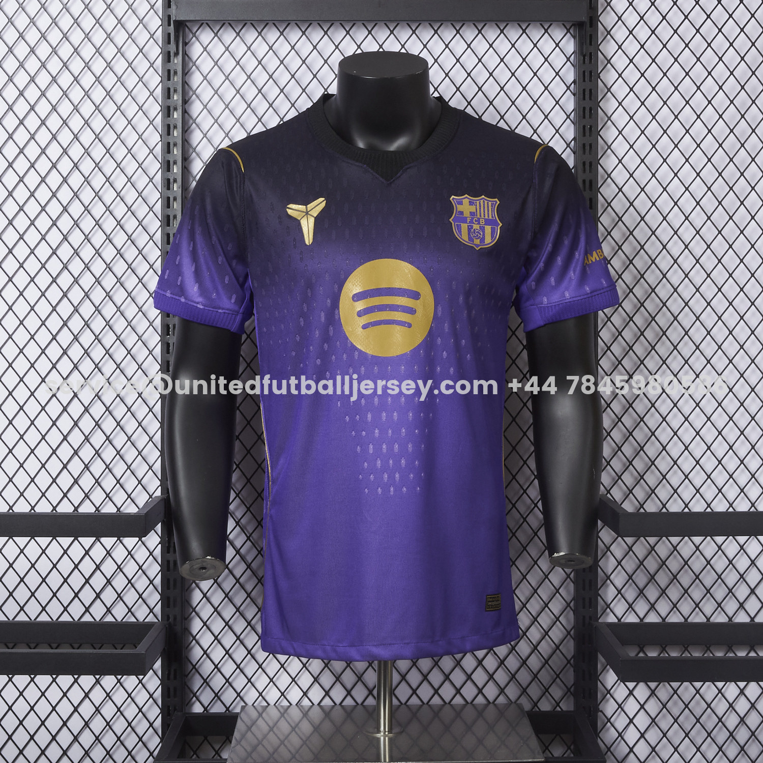 unitedfutballjersey-Barcelona 26-27 Away Purple-Black Gradient Jersey - Player Version