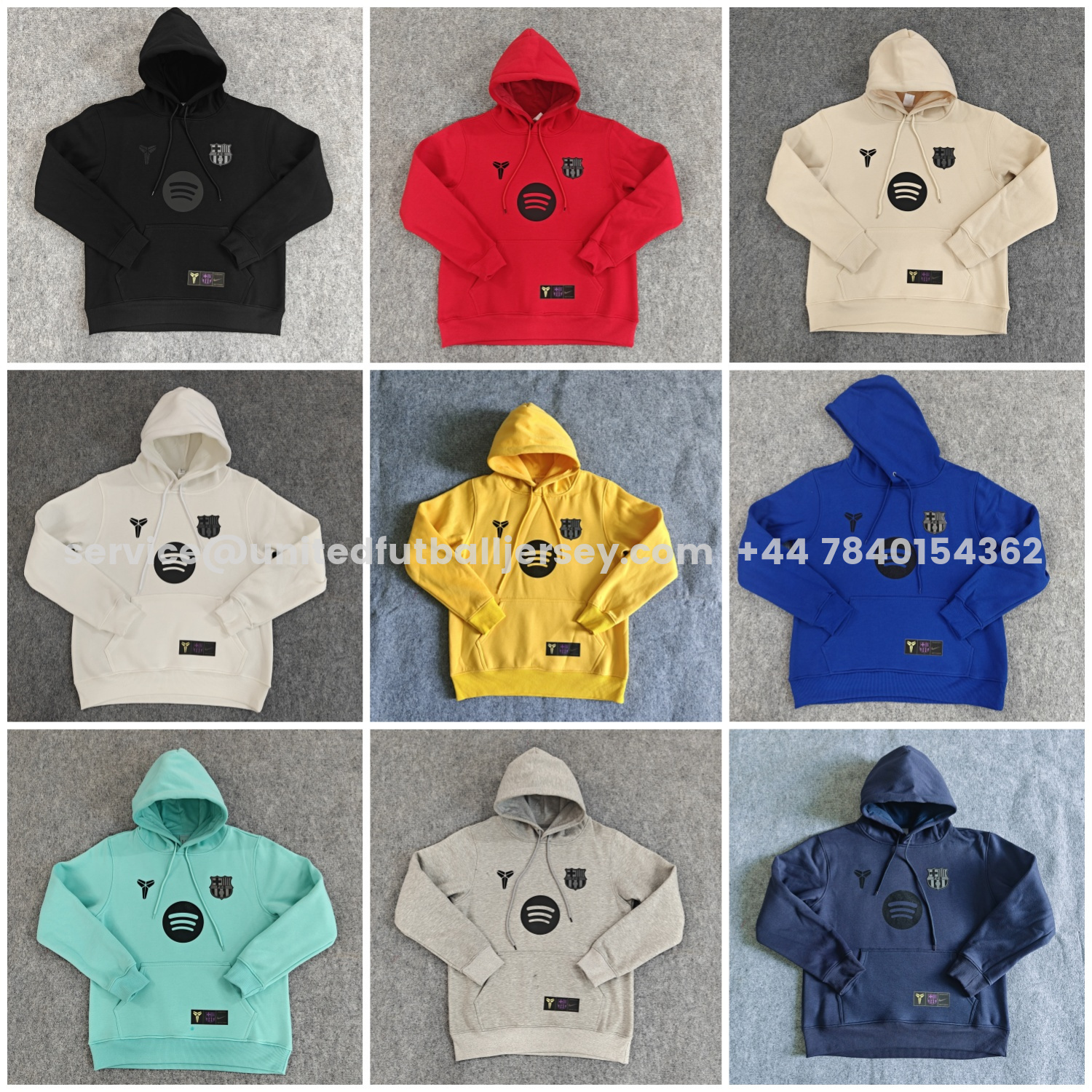 unitedfutballjersey-Barcelona 25-26 KB Logo Unisex Pullover Hoodie