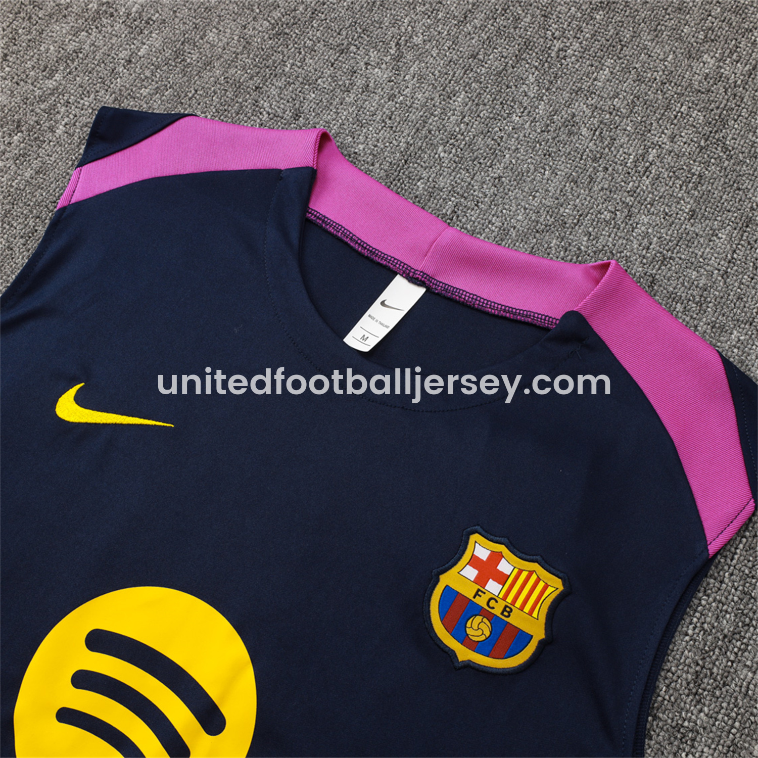unitedfutballjersey-Barcelona 25-26 Vest Training Set - Deep Blue Black Vest and Shorts