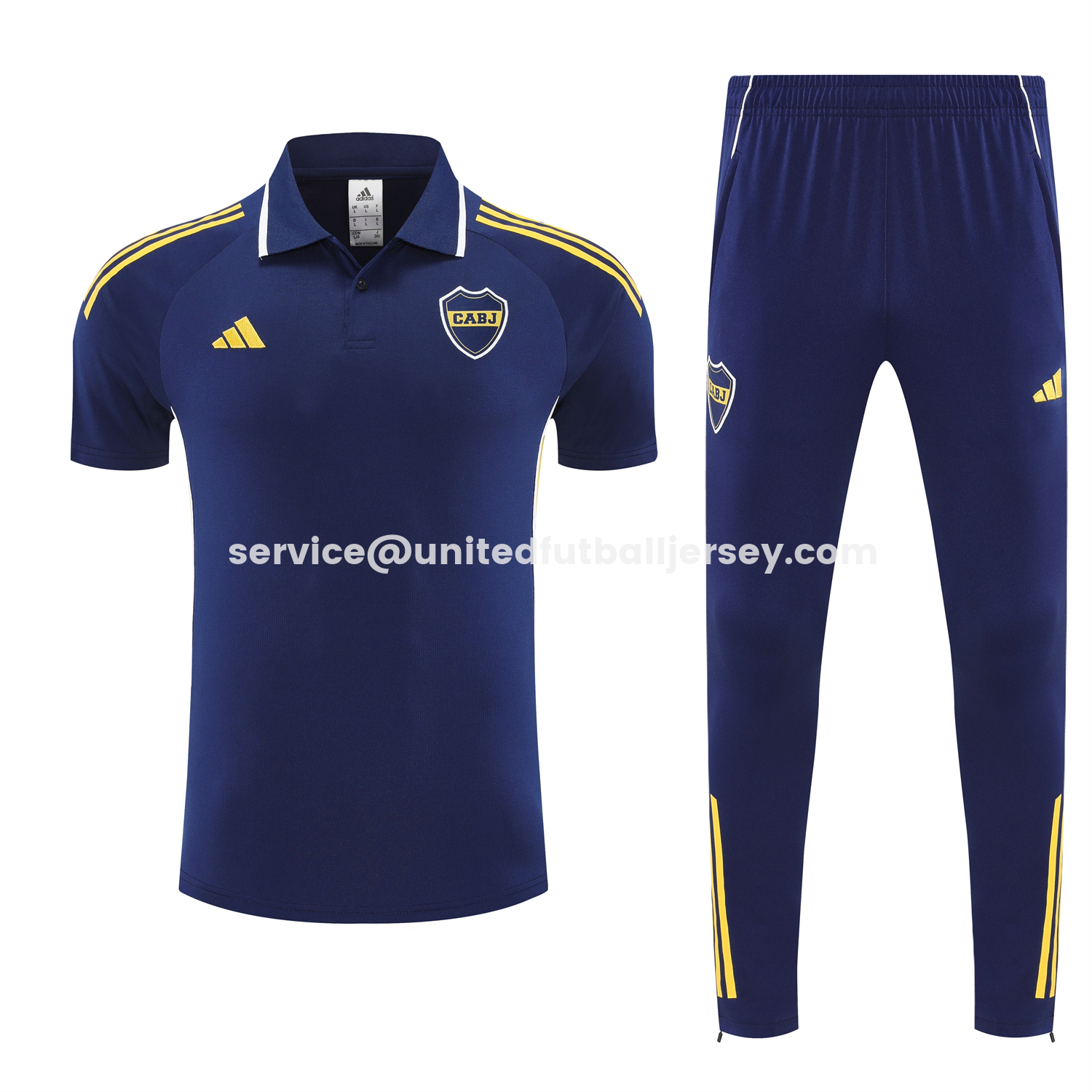 unitedfutballjersey-Boca Juniors 25-26 POLO Short-Sleeve Training Set - Dark Blue Top & Shorts