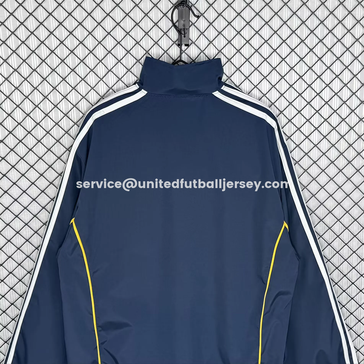 unitedfutballjersey-Retro Real Madrid 1998-99 Third Windbreaker Jacket - Blue