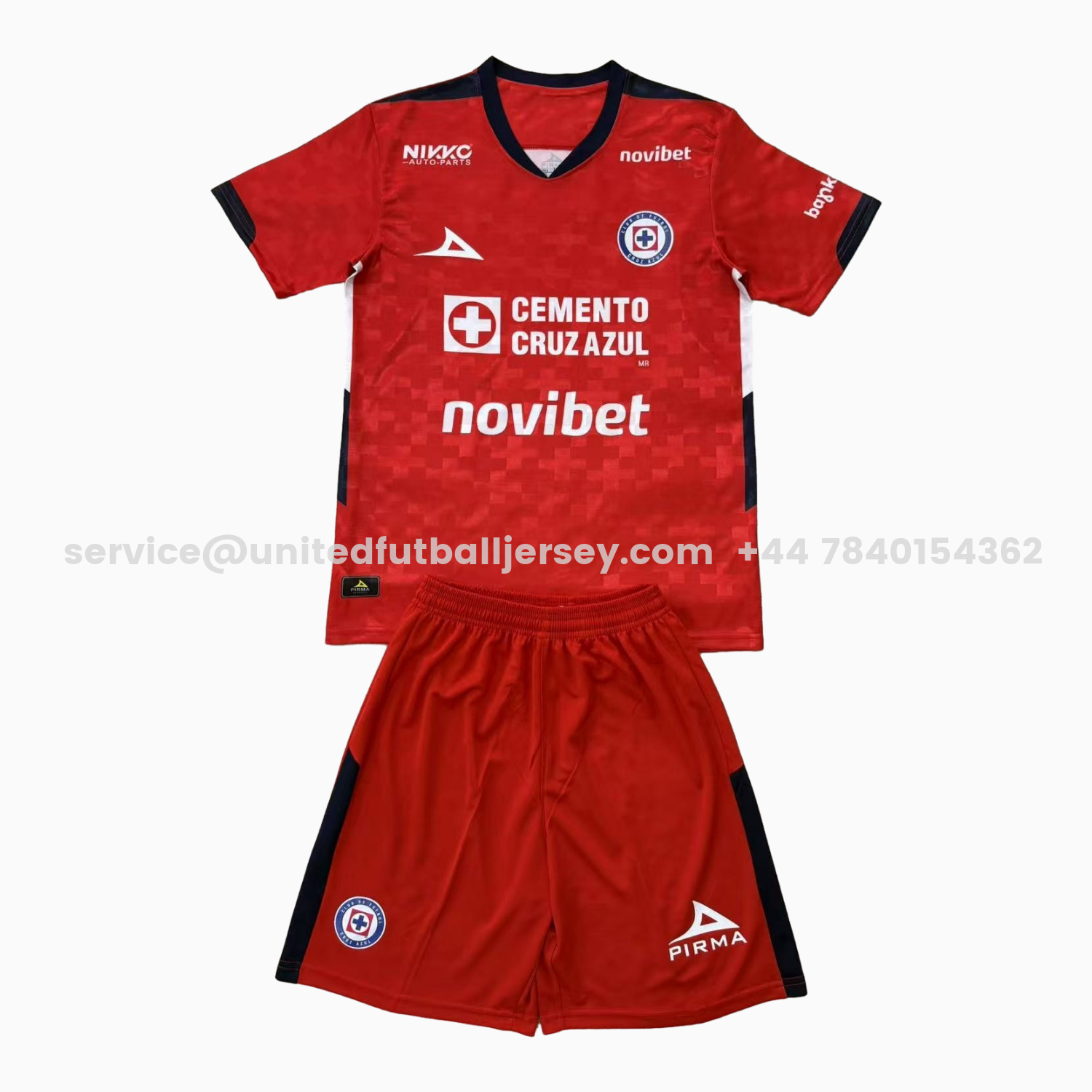 unitedfutballjersey-Cruz Azul 25-26 Red Goalkeeper Kids Kit