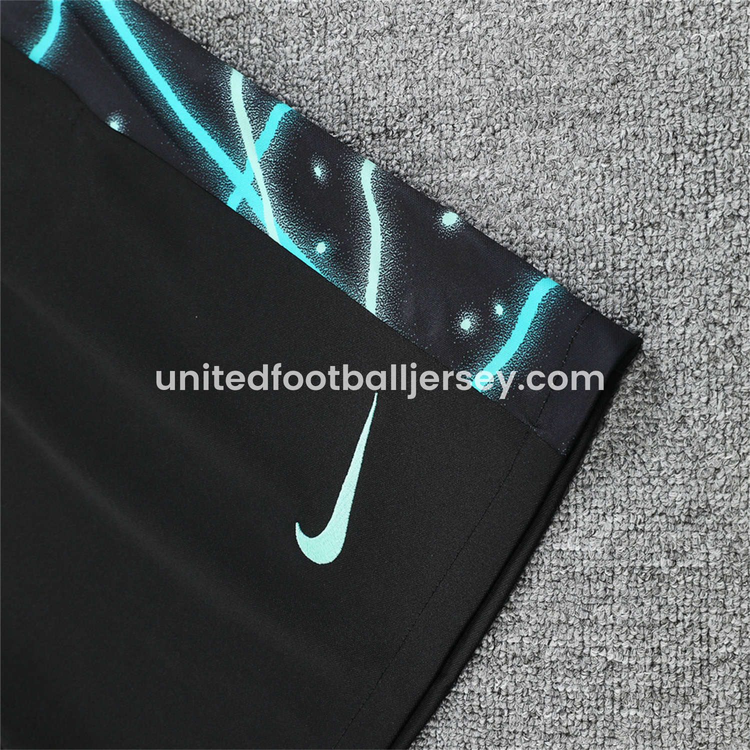 unitedfutballjersey-Inter Milan 25-26 Vest Training Set - Blue Fluorescent Rays Black Vest & Black Shorts