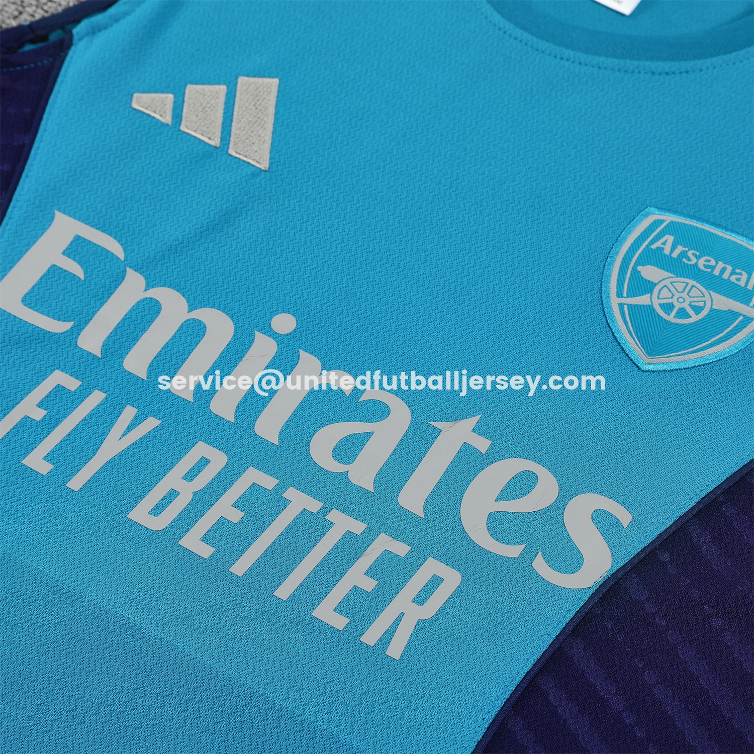 unitedfutballjersey-Arsenal 25-26 Vest Training Set - Light Blue Top & Royal Blue Shorts