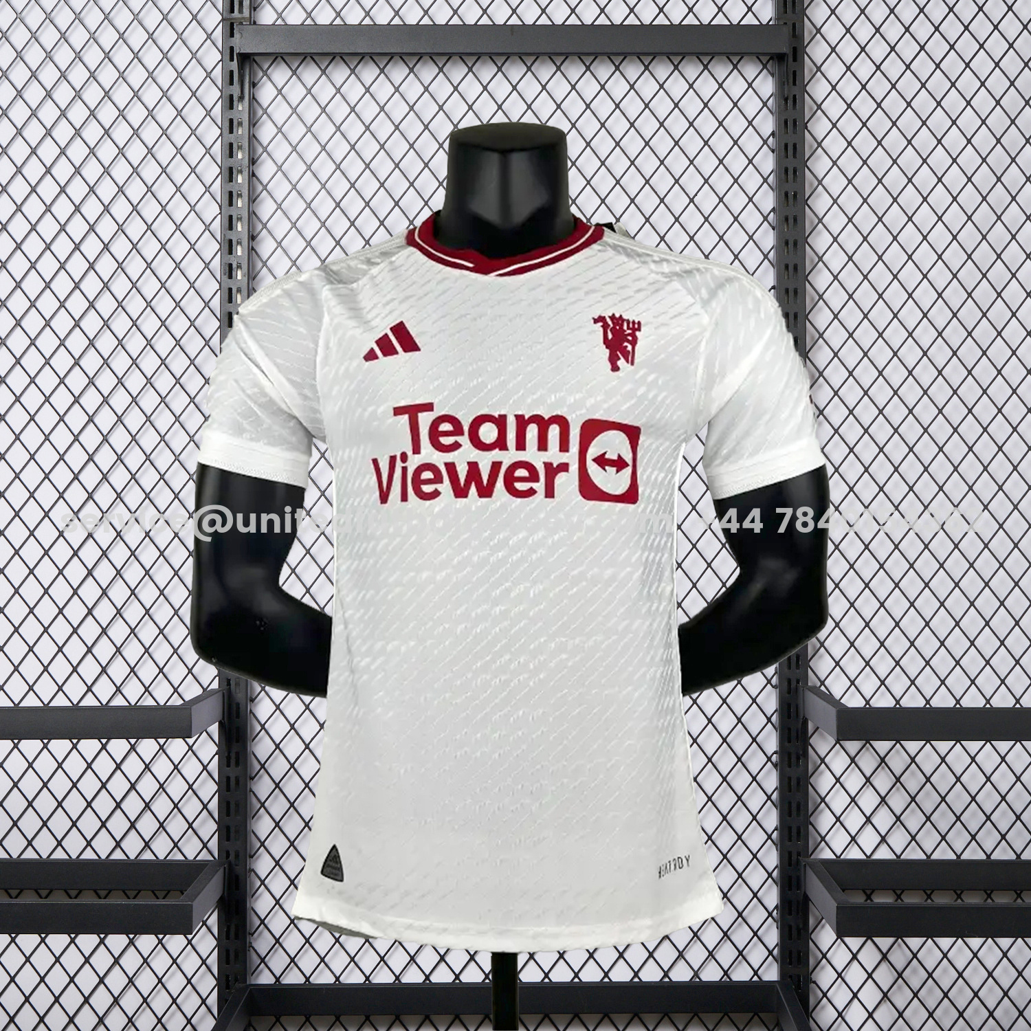 unitedfutballjersey-Retro Manchester United 2023-24 Away White Jersey - Player Version