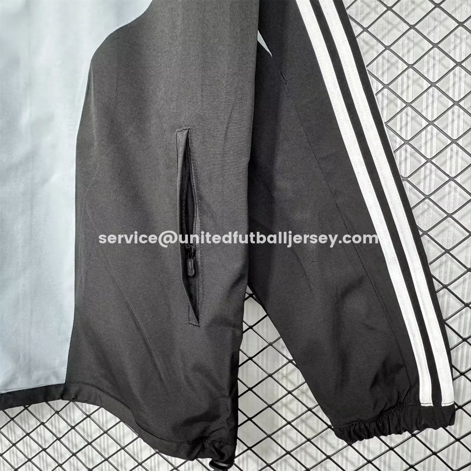 unitedfutballjersey-Retro Real Madrid 2004-05 Home Windbreaker Jacket - Grey
