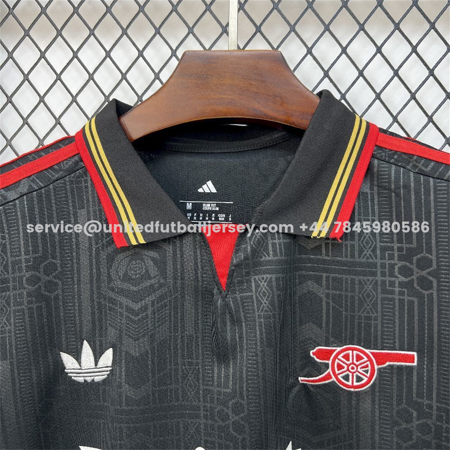 unitedfutballjersey-Arsenal 25-26 Black POLO Throwback Trefoil Jersey - Fans Version