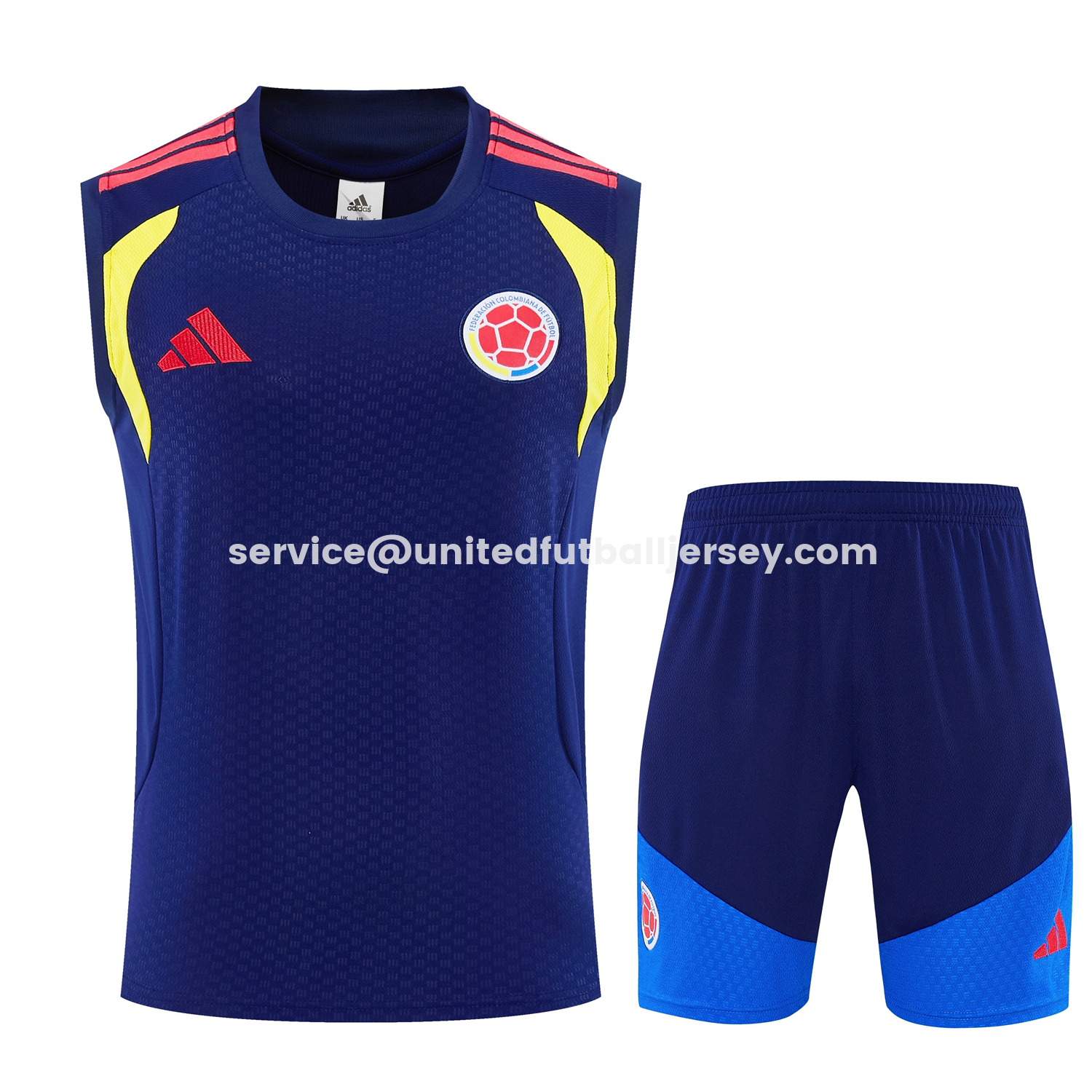 unitedfutballjersey-Colombia 2026 Vest Training Set - Dark Blue Vest and Shorts