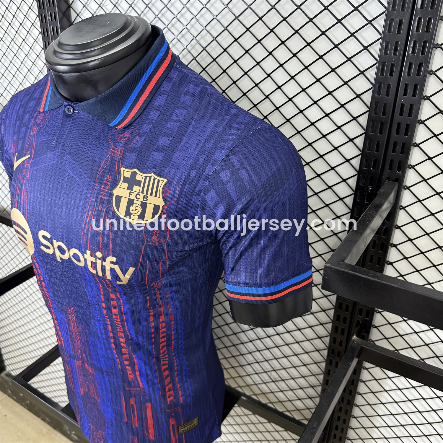 unitedfutballjersey-Barcelona 25-26 Sagrada Família Blue Special Edition Jersey - Player Version