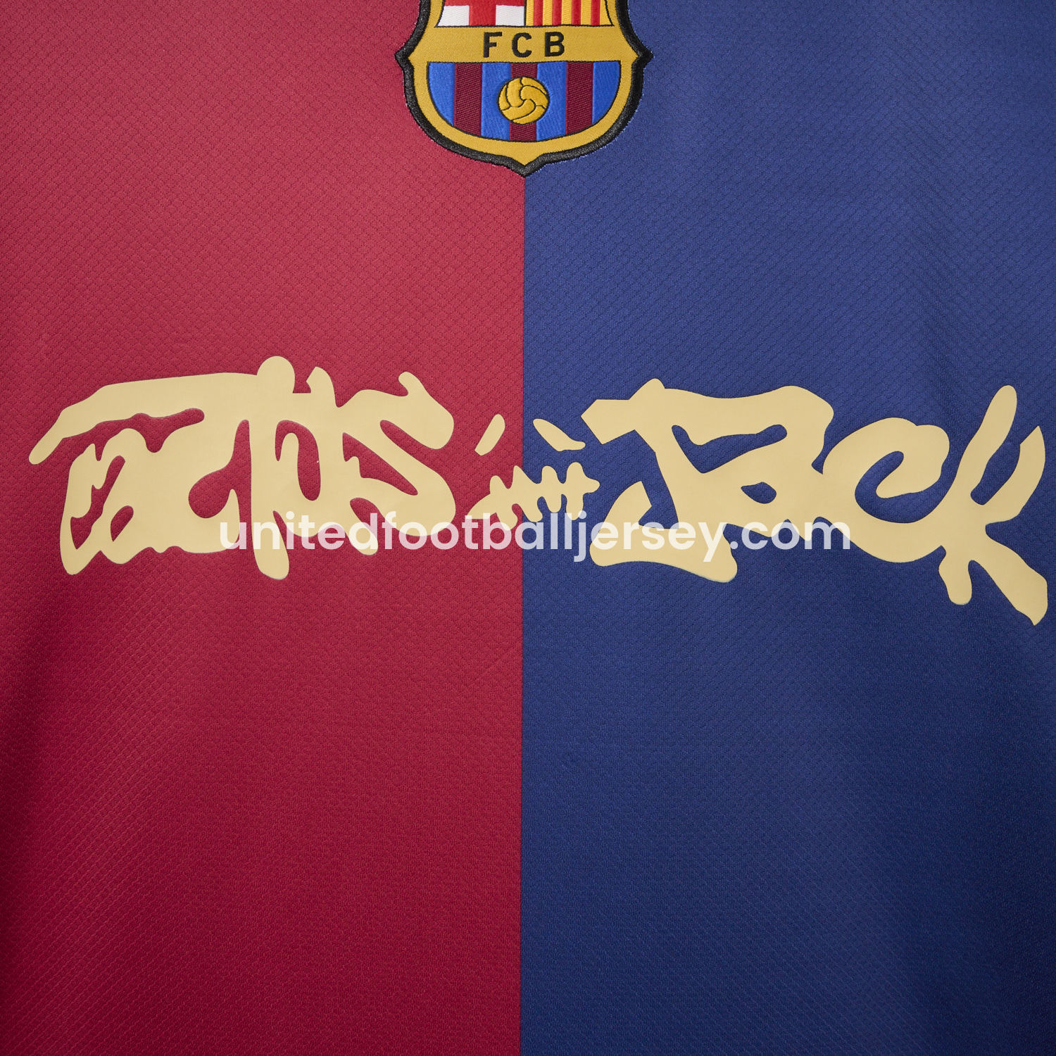 unitedfutballjersey-Barcelona x Travis Scott 24-25 Home Jersey - Fans Version