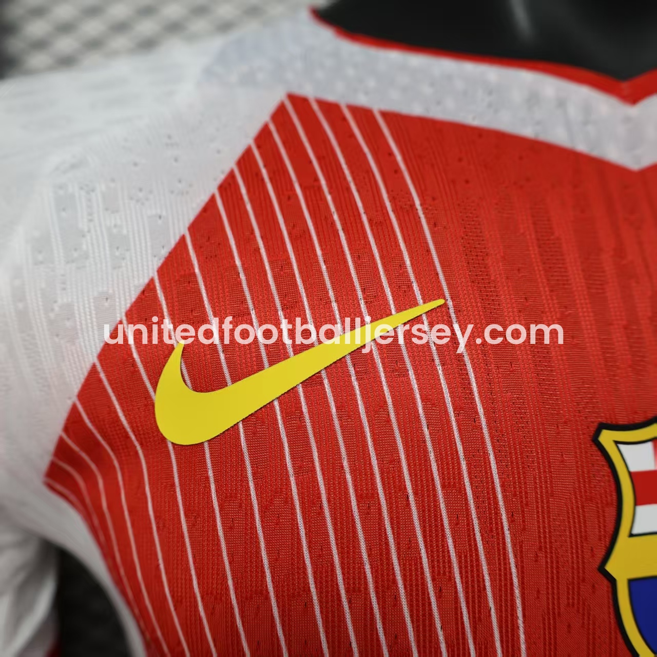 unitedfutballjersey-Barcelona 25-26 Red & White Big LOGO Special Jersey - Player Version