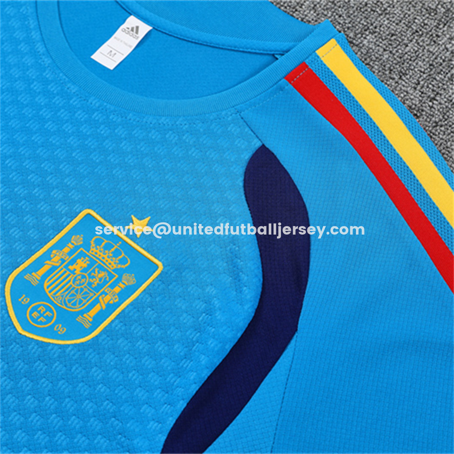 unitedfutballjersey-Spain 2026 Short-Sleeve Training Set - Lake Blue Top & Shorts