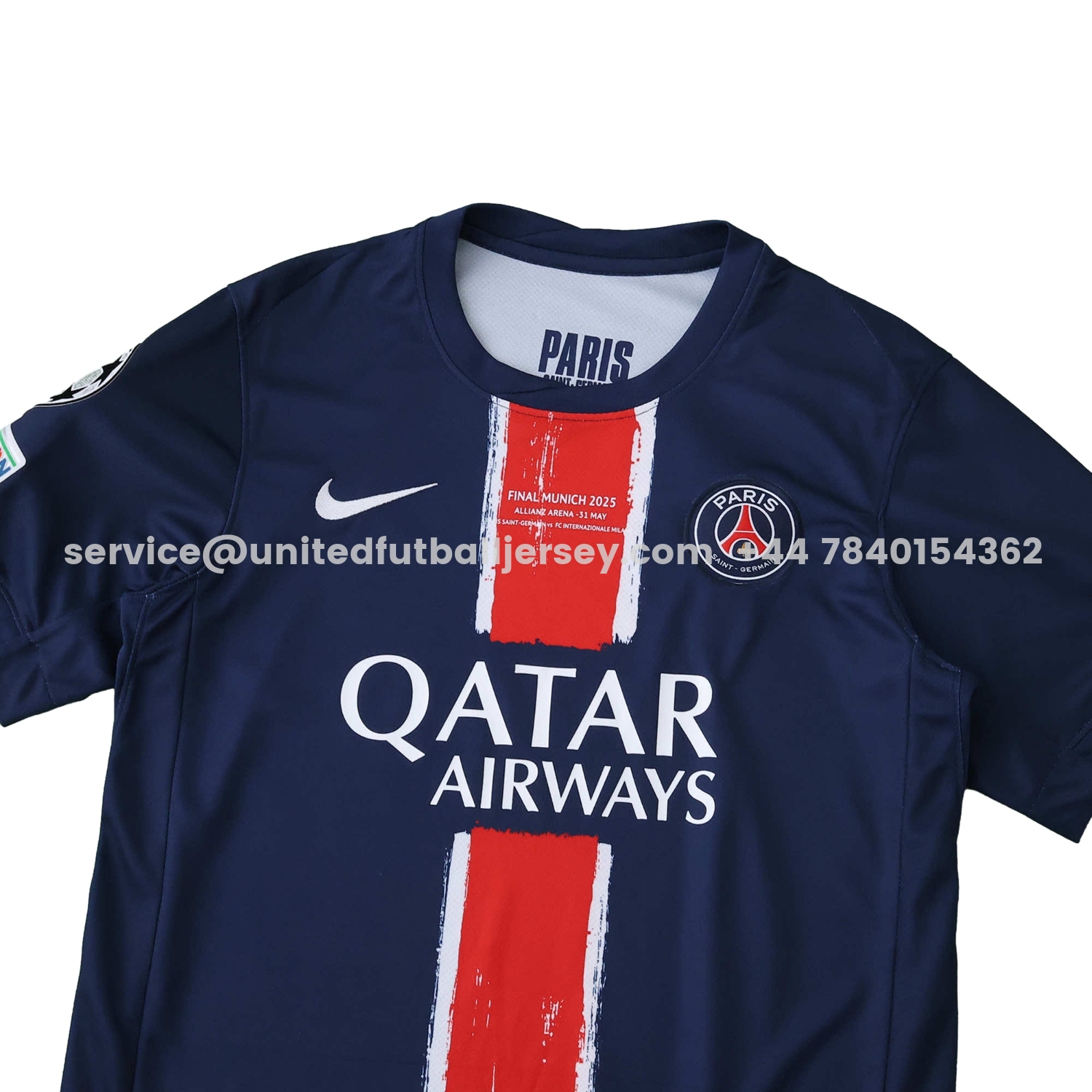 unitedfutballjersey-Paris Saint-Germain PSG 24-25 Home Champions League Final Home Jersey - Fans Version