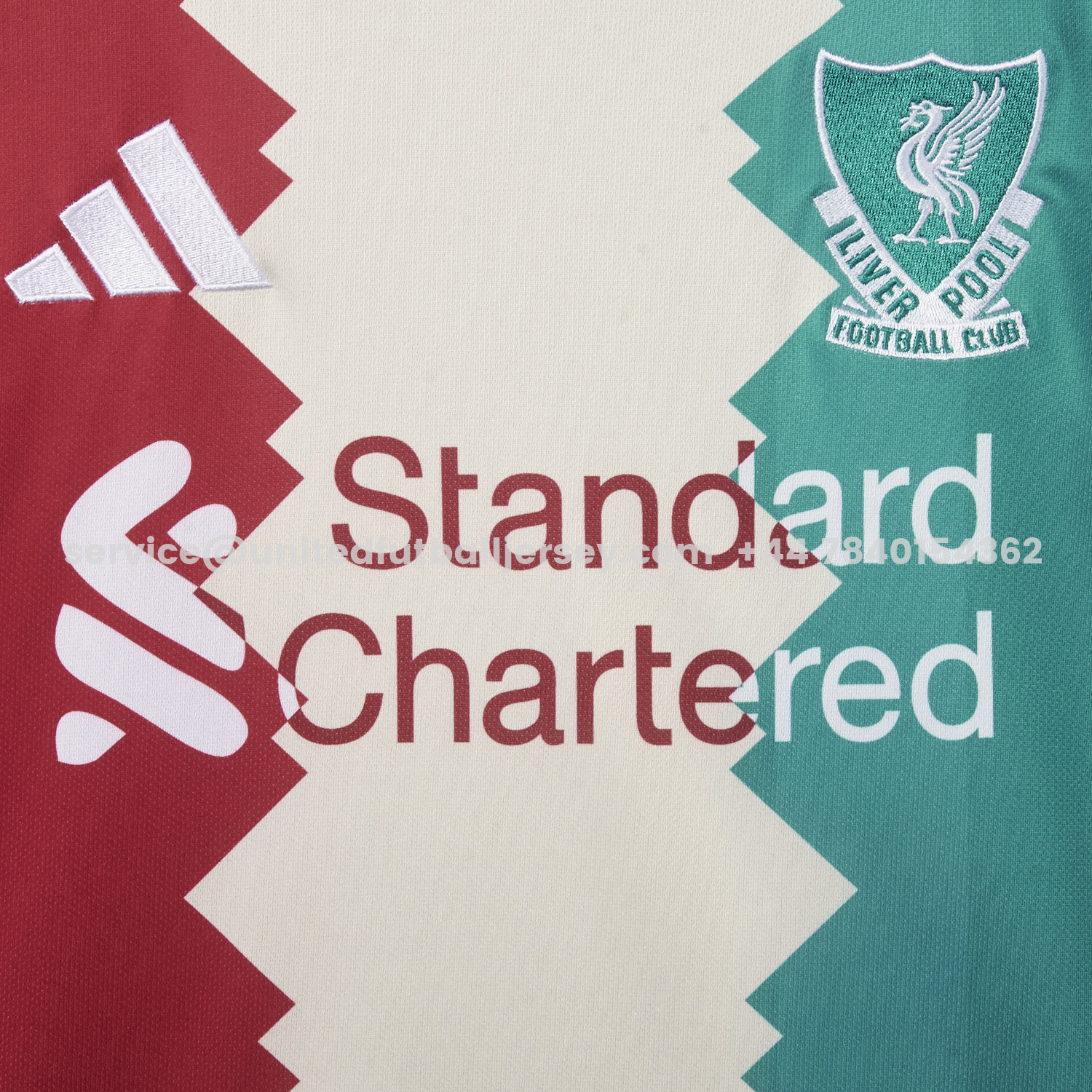 unitedfutballjersey-Liver.pool 25-26 Tricolor Shirt - Fans Version