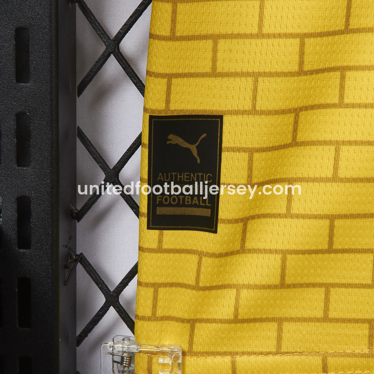 unitedfutballjersey-Dortmund 25-26 Pre-Match Training Yellow Brickwork Pattern Jersey - Fans Version