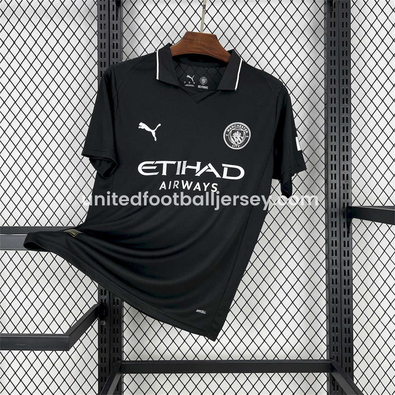 unitedfutballjersey-Manchester City 25-26 Away Black Jersey - Fans Version