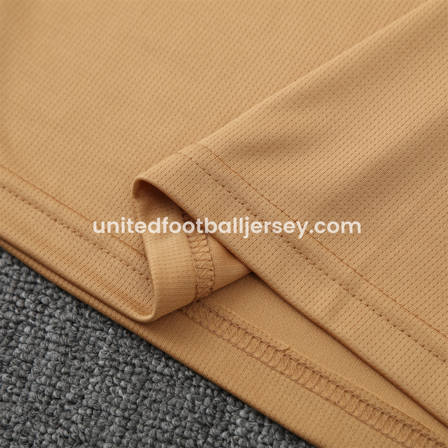 unitedfutballjersey-Argentina 25-26 POLO Short-Sleeve Training Set - Light Brown Top and Grey Pants