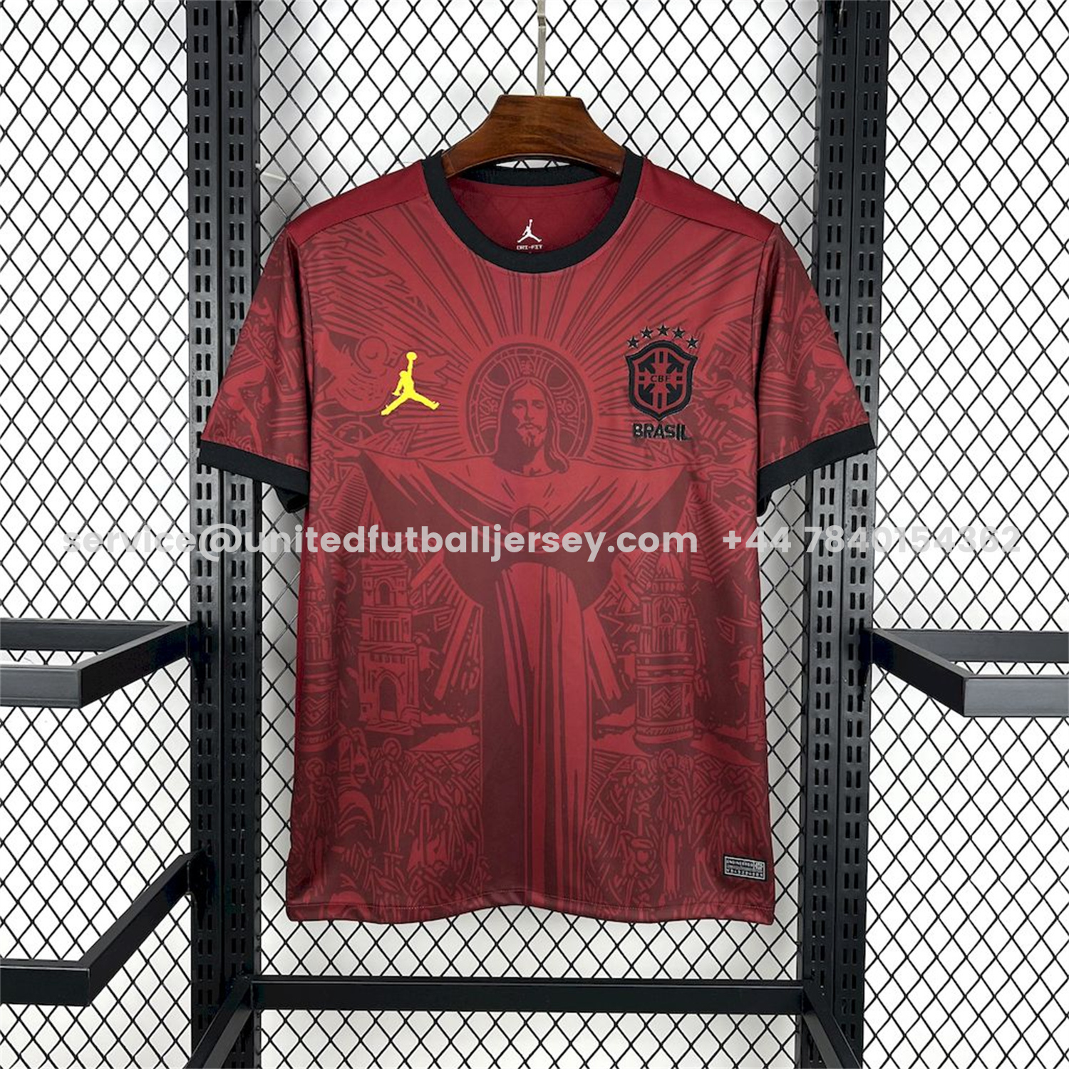 unitedfutballjersey-Brazil 25-26 Jordan Maroon Deep Red Special Edition Jersey - Fans Version