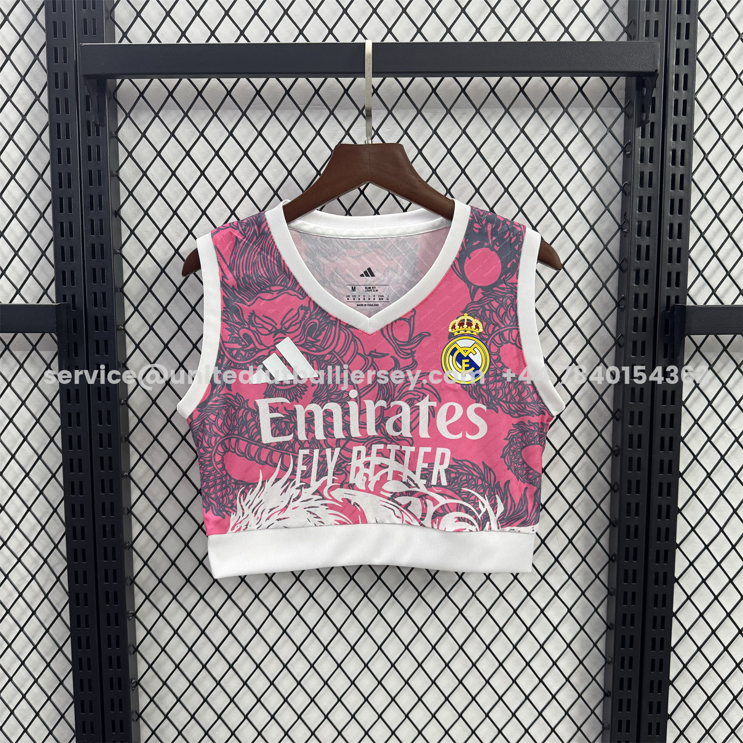 unitedfutballjersey-Women's Real Madrid 25-26 Pink Dragon Yoga Vest