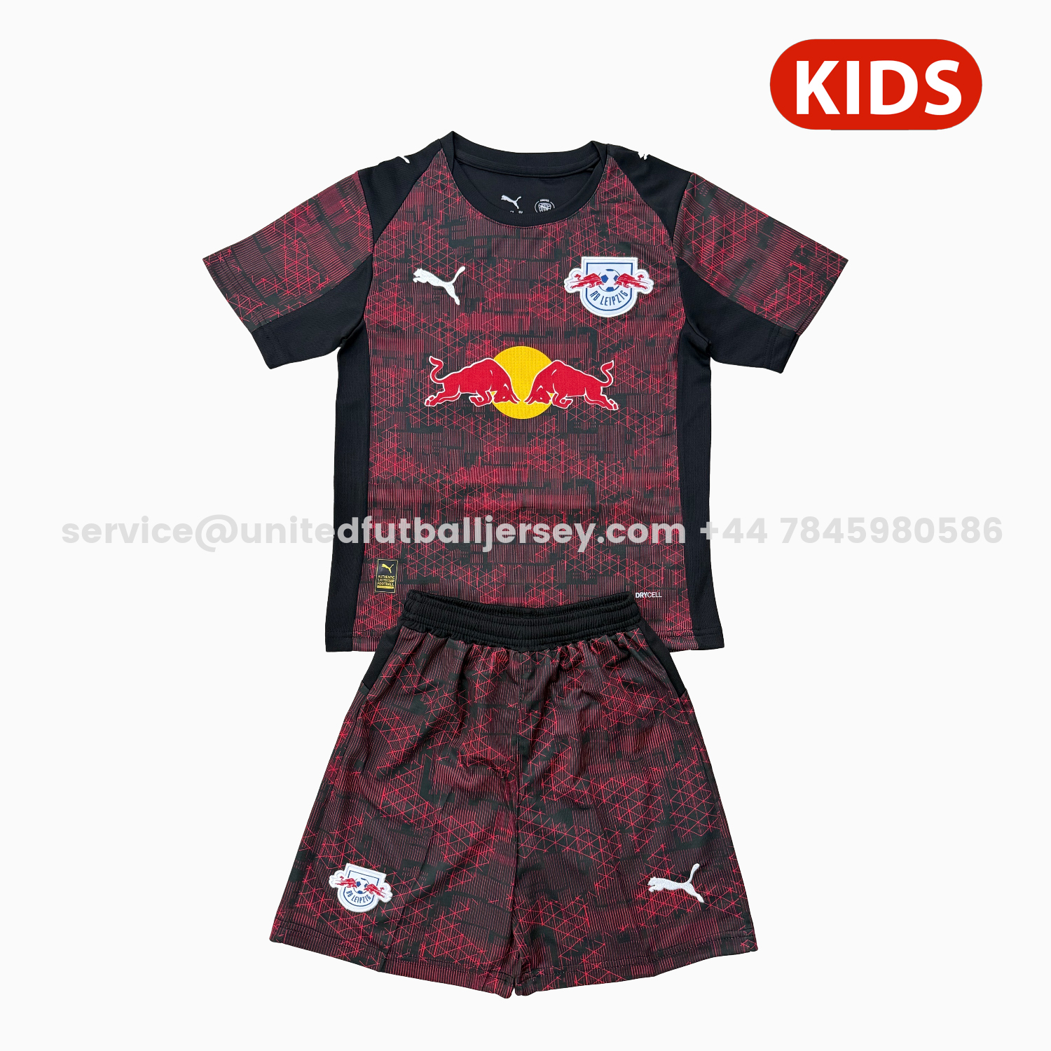 unitedfutballjersey-RB Leipzig 25-26 Third Kids Kit