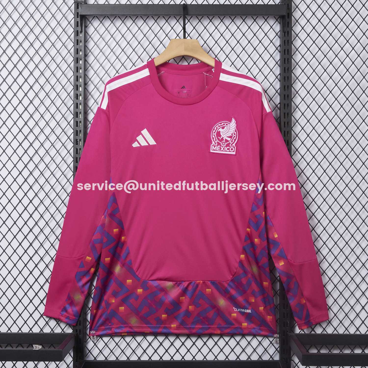unitedfutballjersey-Mexico 2026 Pink Goalkeeper Long Sleeves Jersey - Fans Version