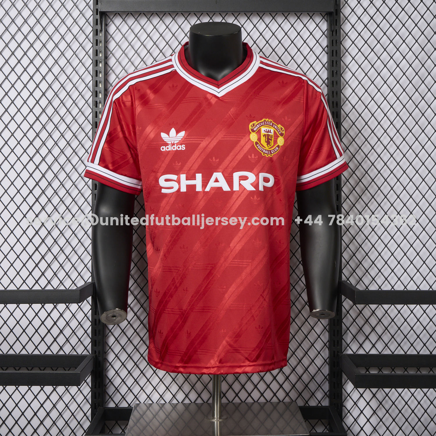 unitedfutballjersey-Retro Manchester United 1986-88 Home Remake Jersey - Player Version