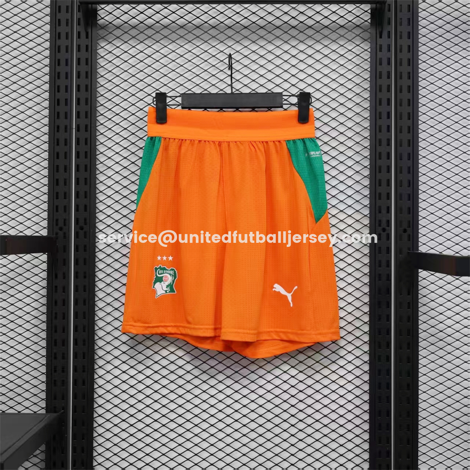 unitedfutballjersey-Ivory Coast 2026 Orange Shorts - Player Version
