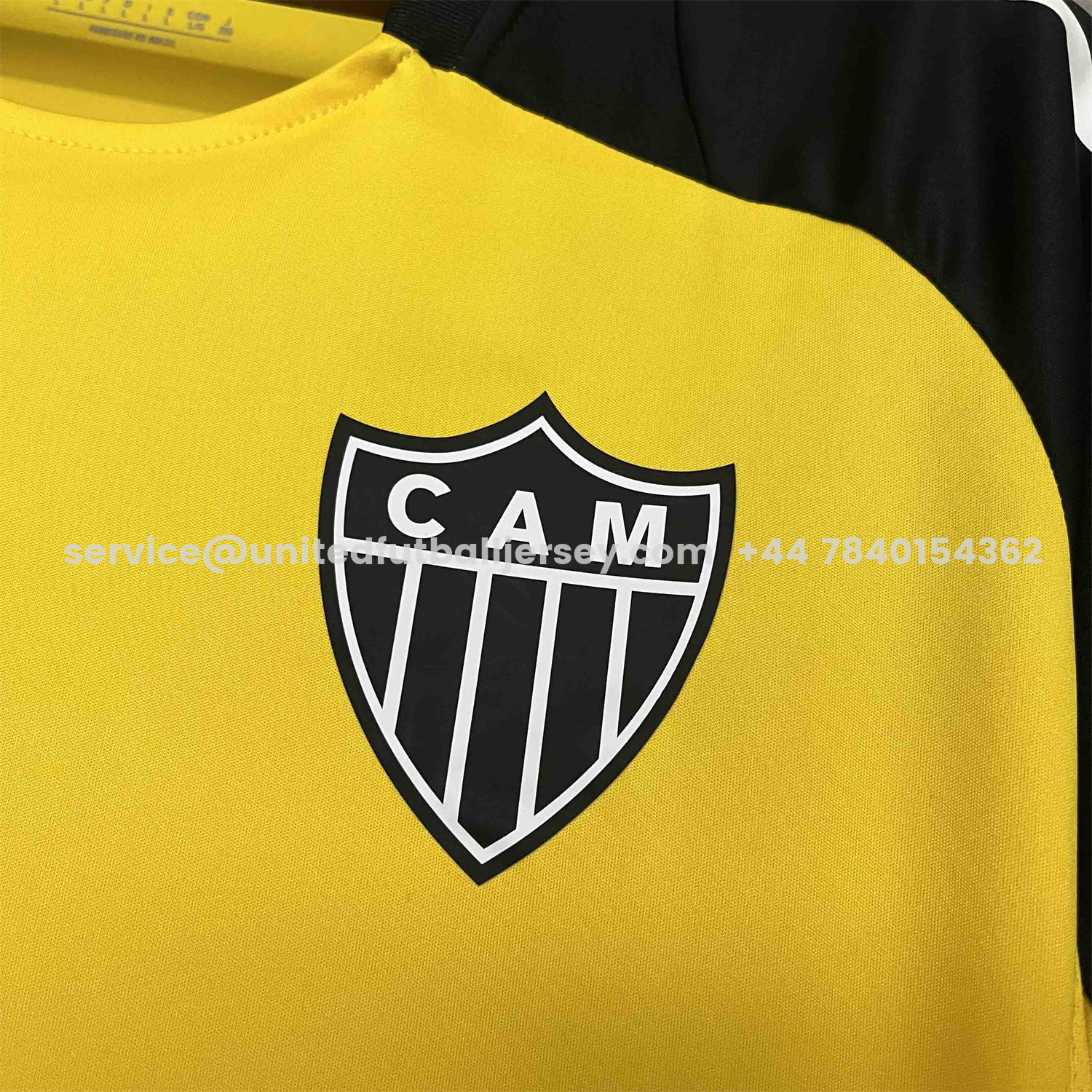 unitedfutballjersey-Atletico Mineiro 25-26 Yellow Pre-Match Training Jersey - Fans Version