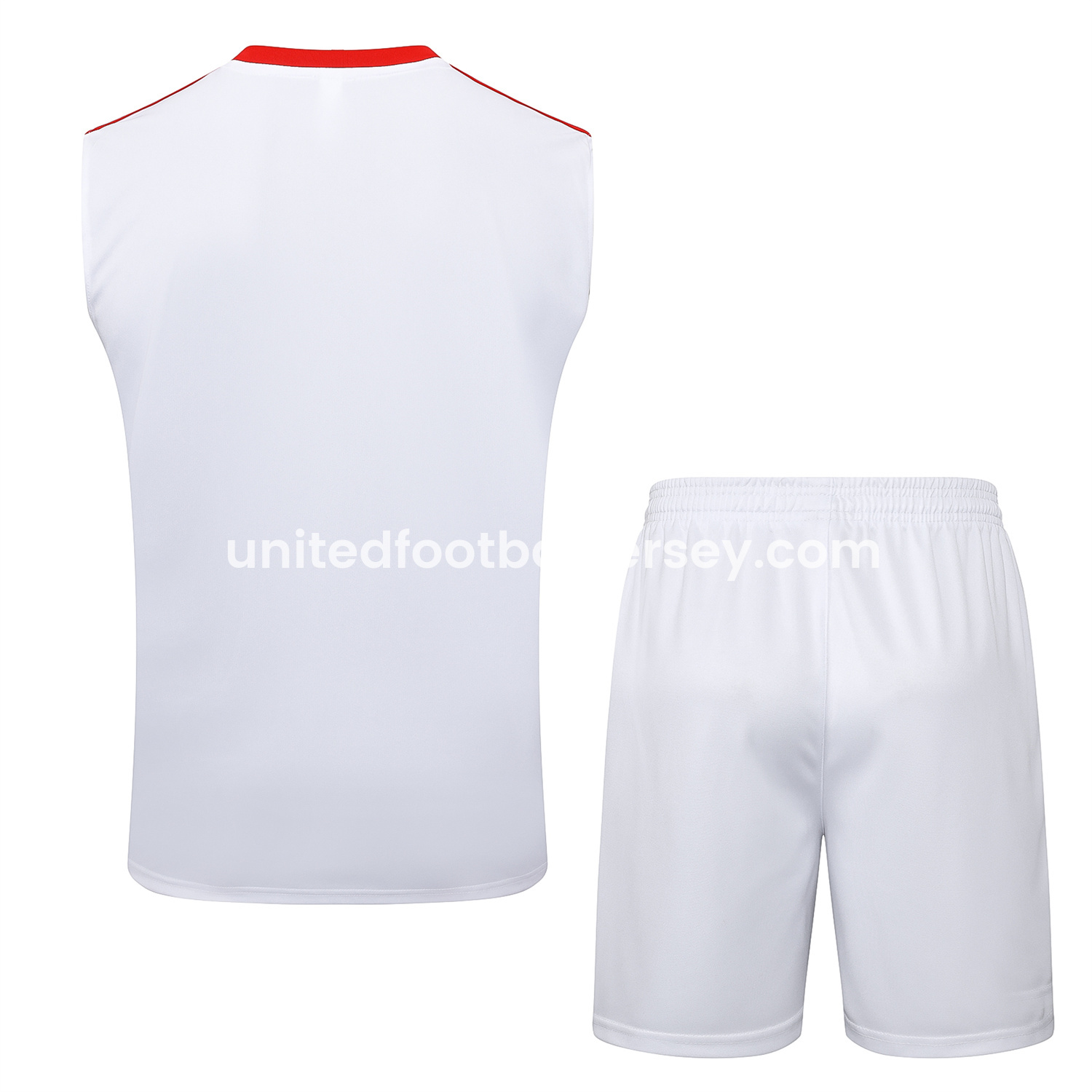 unitedfutballjersey-Bayern Munich 2025 125th Anniversary Vest Training Set - White Top and Shorts