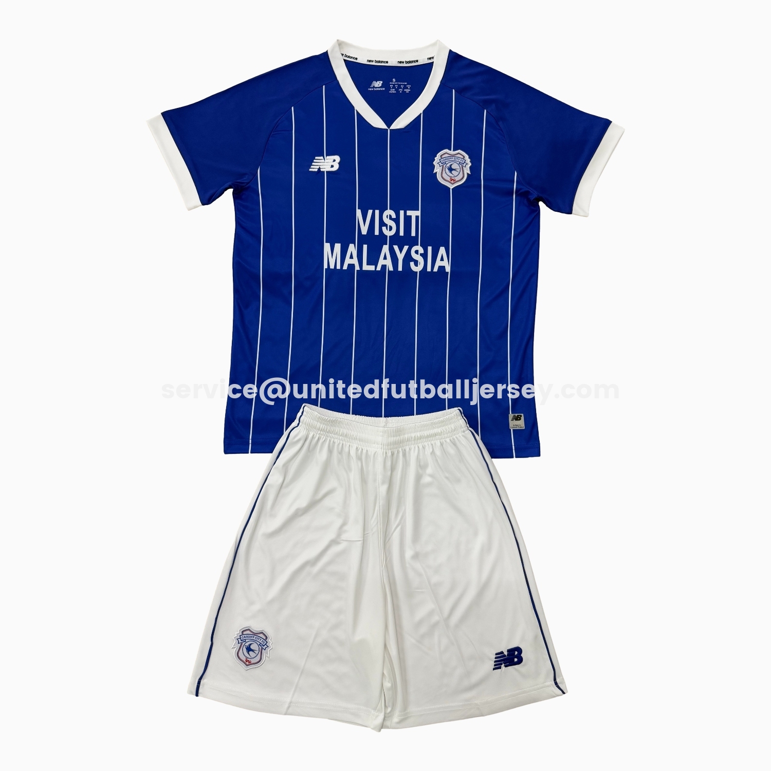 unitedfutballjersey-Cardiff City 25-26 Home Men's Adult Jersey Set - Fans Version