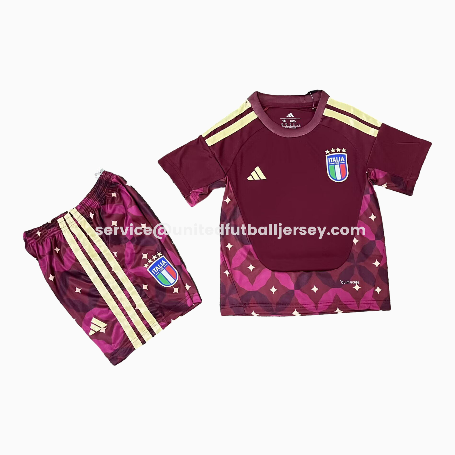 unitedfutballjersey-Italy 2026 Goalkeeper Red Kids Kit